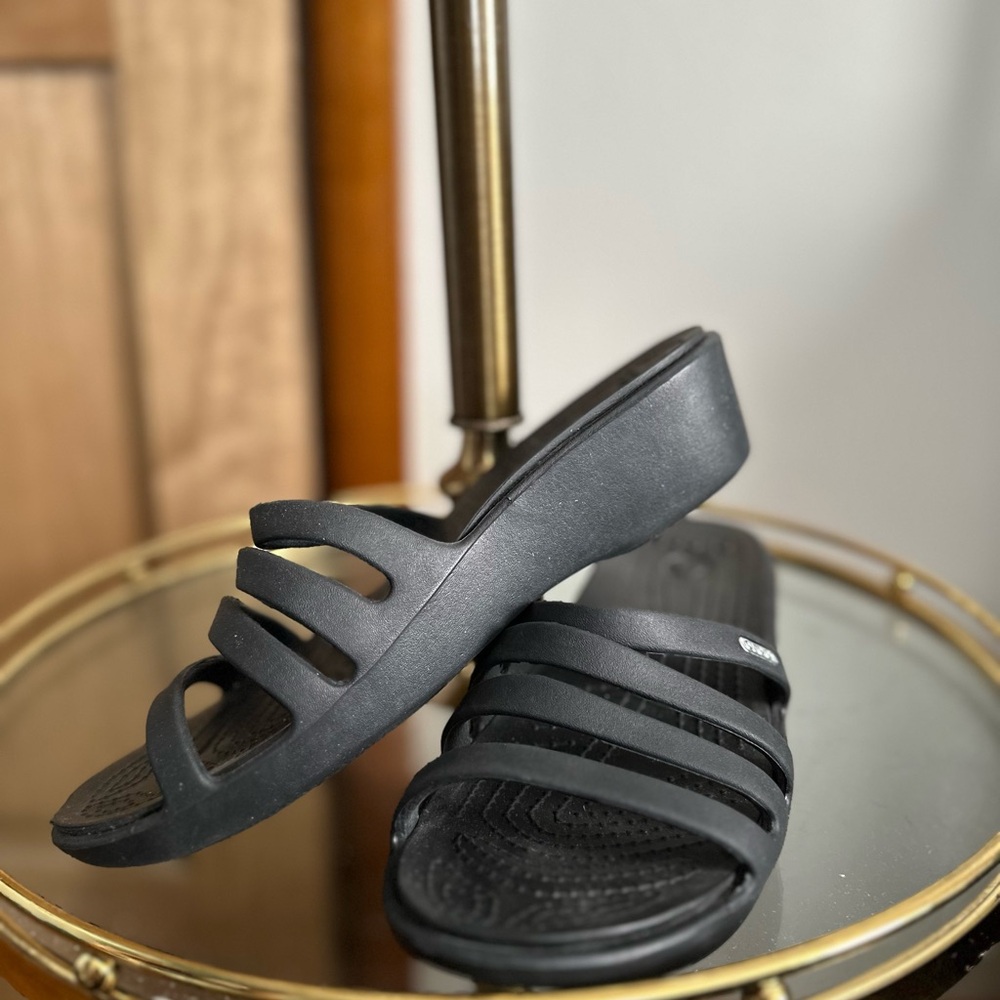 CROCS Black Sandals Slip-On Comfort